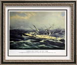 Clipper Ship Comet Of New York Color Lithographic Fine