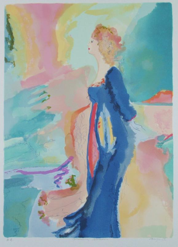 Colorful Bazinet Signed Ltd Ed Dealer Give Away!: Jane Bazinet | Title Of Art: Morning Blossom | Medium: Hand Signed By The Artist Serigraph On Paper | Edition Size: AP (Artist's Proof) , Hc (Hors Commerce), Pp (Printer's Proof) | Unframed Size: 22X1