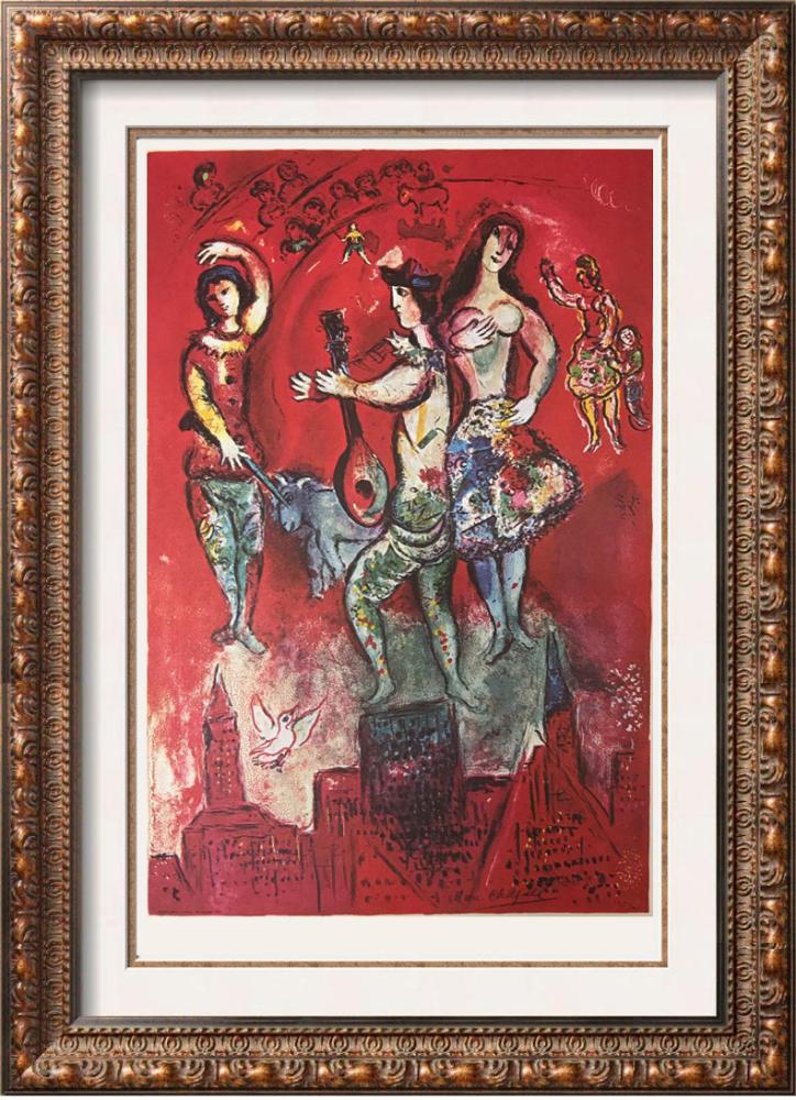 Marc Chagall Carmen Second Version Fine Art Offset: Marc Chagall | Title of Art: Carmen Second Version | Medium: Fine Art Offset Lithographic Print | Plate Signed | Edition # N/A | Art Size: 12 x 9 | Offered Unframed. Framing presentation is for concep