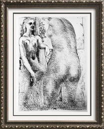 Pablo Picasso 'After'  Nude and Sculpture c. 1933 Fine