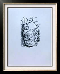 Pablo Picasso Abstract Face  Lithograph on Arches Paper