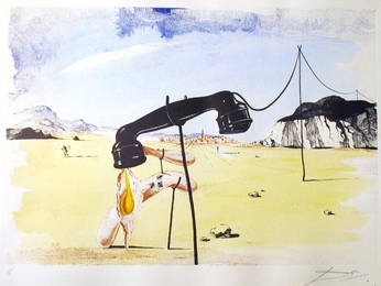 SALVADOR DALI FAMOUS MELTING TELEPHONE SIGNED LTD ED