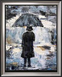 Umbrella Man Original Pop Art Canvas Janet Swahn