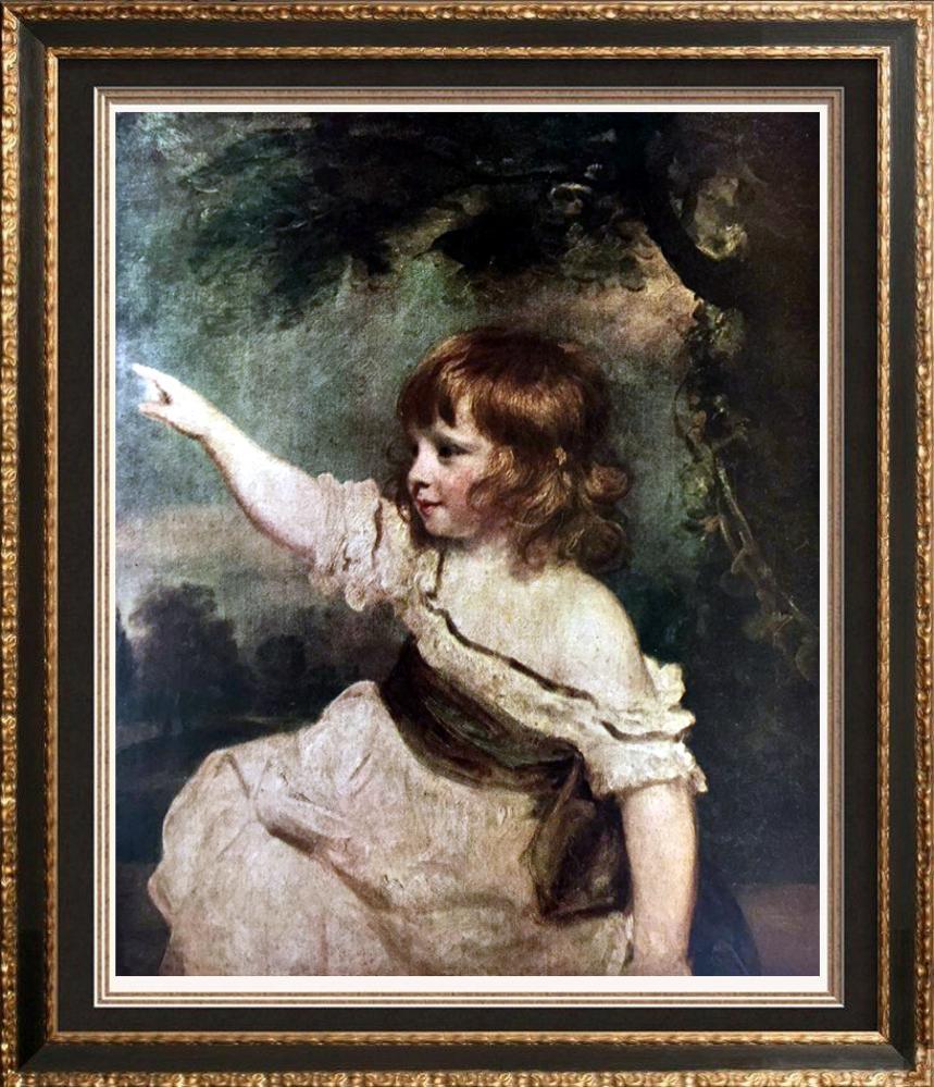 Masterpieces of British Painting by Joshua Reynolds:: Artist Name: British Paintings | Title of Art: (Plate Five) Joshua Reynolds: Master Hare c.1788-89 | Medium: Fine Art Print from Museum Artist | Unsigned & Unnumbered | Art Size: Approx 8 x 10 | Offer
