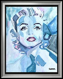 Marilyn Monroe Pop Warhol Style Painting on Canvas