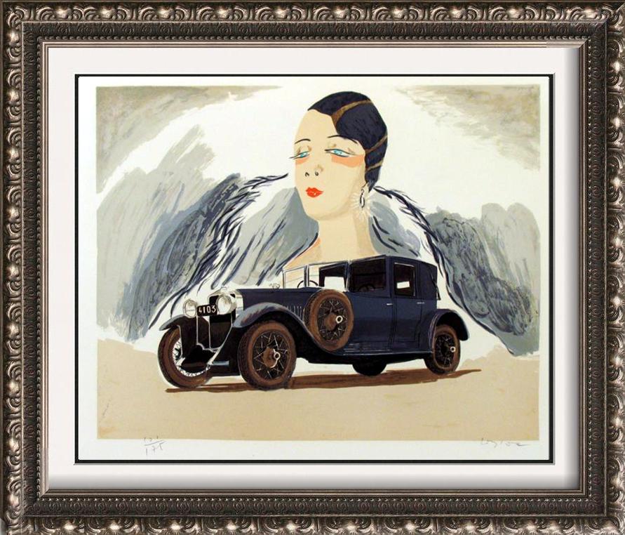 HISPANO SUIZA CAR SALE SIGNED LTD ED ART LIQUIDATION: DANIEL LIEBER | Title of Art: HISPANO SUIZA | Medium: HAND SIGNED LIMITED EDITION COLORED LITHOGRAPH ON PAPER | Edition Size: of 175 Art Size: 21x30 Framed Size: Unframed | Value: $ 375