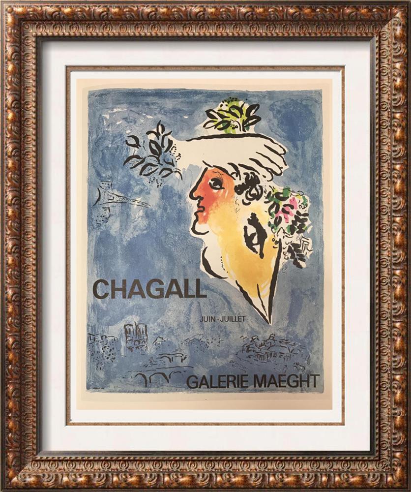 Marc Chagall The Blue Sky Fine Art Offset Lithographic: Marc Chagall | Title of Art: The Blue Sky | Medium: Fine Art Offset Lithographic Print | Unsigned | Edition # N/A | Art Size: 12 x 9 | Offered Unframed. Framing presentation is for concept only. If yo