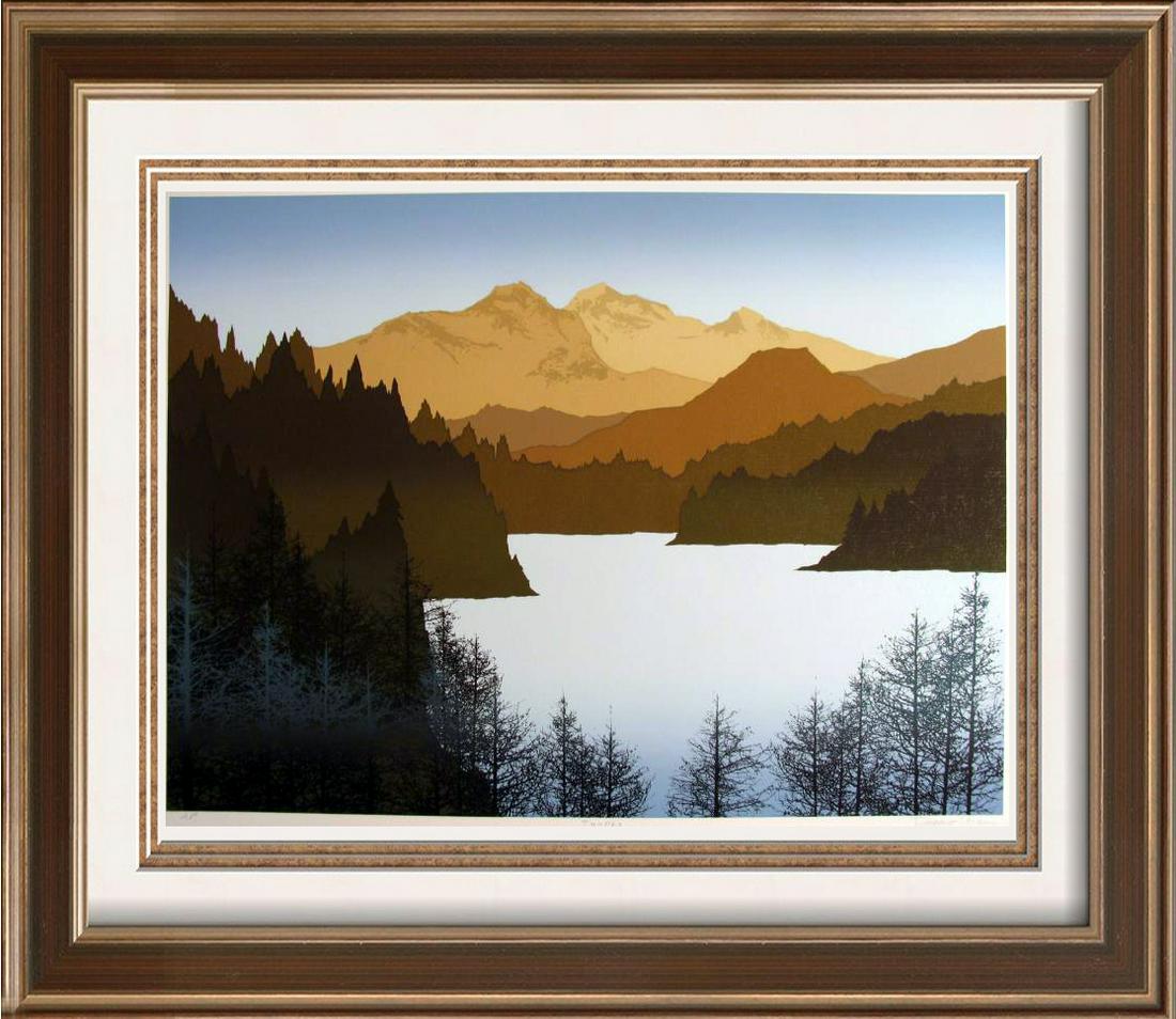 Artist Proof Limited Edition Earth Mountain Abstract: Robert Wilson | Title Of Art: Tundra | Medium: Hand Signed By The Artist Lithograph On Paper | Edition Size: AP (Artist's Proof) | Unframed Size: 25X32 Inches | Framed Size: Unframed | Value: $ 550