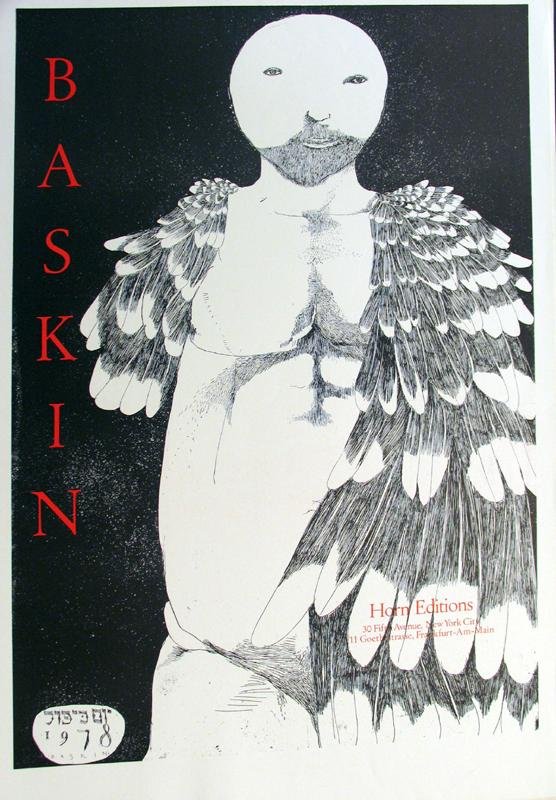 Leonard Basking Abstract Figure Original Lithograph: Leonard Baskin | Title Of Art: Untitled | Medium: Offset Lithograph On Paper | Edition Size: Open | Unframed Size: 39 X 26 Inches | Framed Size: Unframed | Value: $ 300