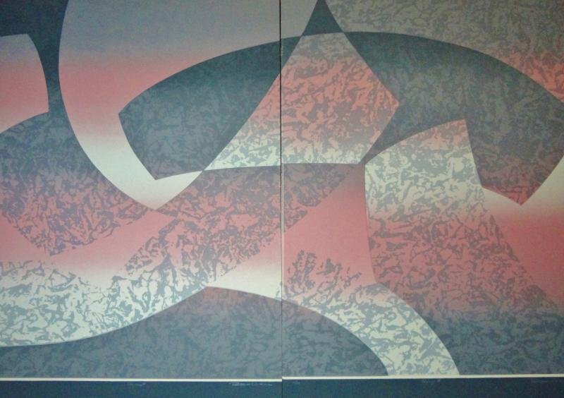 2 Piece Suite Abstract Geometric Modern Ltd Ed Signed: Robert Wilson | Title Of Art: Odyssey 2 Piece Suite | Medium: Hand Signed By The Artist Serigraph On Paper | Edition Size: Of 100 | Unframed Size: 33X48 Inches | Framed Size: Unframed | Value: $ 1200