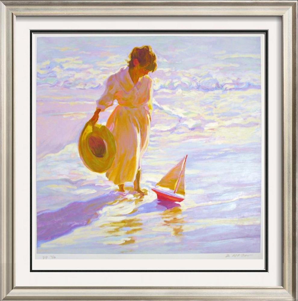 Dan Mccaw Behrens Style Beach Scene Colorful Ltd Ed: Dan Mccaw | Title Of Art: Lori | Medium: Limited Edition Serigraph On Paper | Edition Size: Of 20 Art Size: 34X32 | Offered Unframed. Framing Presentation are often shown for concept only. Read descri
