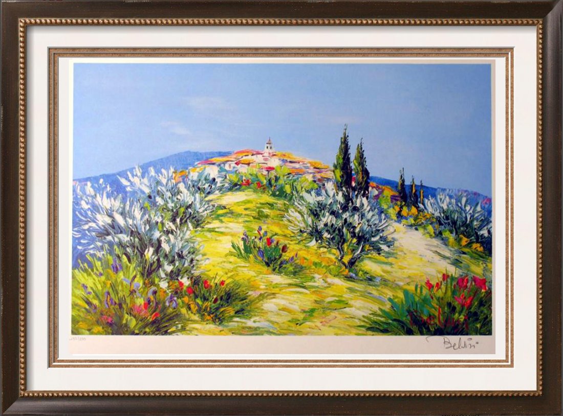 COLORFUL LANDSCAPE SIGNED LIMITED EDITION LITHOGRAPH ON (1 of 3)