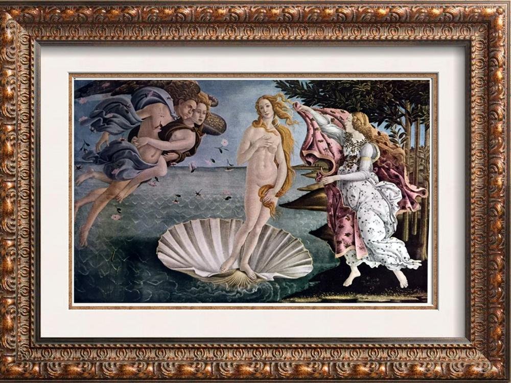 Masterpieces of Italian Paintings Botticelli: The Birth: Artist Name: Masterpieces of Italian Paintings (Plate Seven) Botticelli: The Birth of Venus c.1478 | Medium: Fine Art Print from Museum Artist | Unsigned & Unnumbered | Art Size: Approx 8 x 10 | Offer