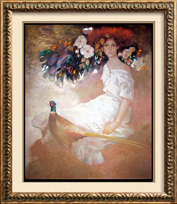 Felix Mas Serena Limited Edition Art Deco Earth Tone: Felix Mas | Title Of Art: Serena | Medium: Hand Signed By The Artist Serigraph On Paper | Edition Size: Limited | Unframed Size: 31 X 25 Inches | Framed Size: 42 X 36 Inches | Value: $ 1200