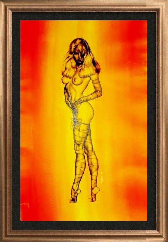 CANVAS POP ART PAINTING ON CANVAS ORIGINAL ART: Artist: TONY AZZITO | Title of Art: PAMELA ANDERSON 770 | Medium: SIGNED ORIGINAL ACRYLIC WITH SILKSCREEN ON CANVAS | Edition Size: Original | Art Size: 41x22 | Offered Unframed. Framing Presentation 