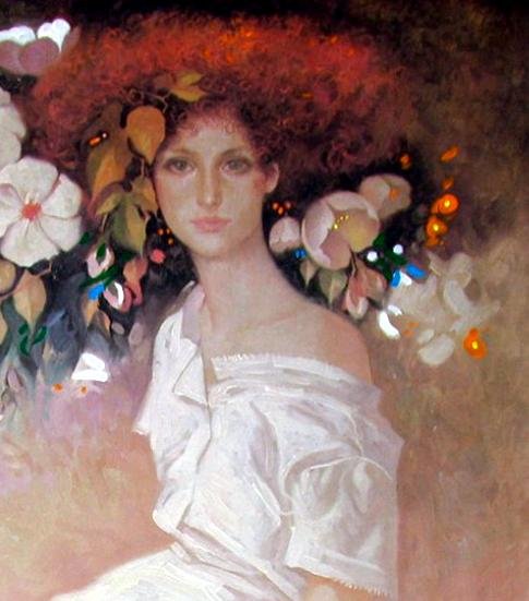 Felix Mas Serena Limited Edition Art Deco Earth Tone: Felix Mas | Title Of Art: Serena | Medium: Hand Signed By The Artist Serigraph On Paper | Edition Size: Limited | Unframed Size: 31 X 25 Inches | Framed Size: 42 X 36 Inches | Value: $ 1200