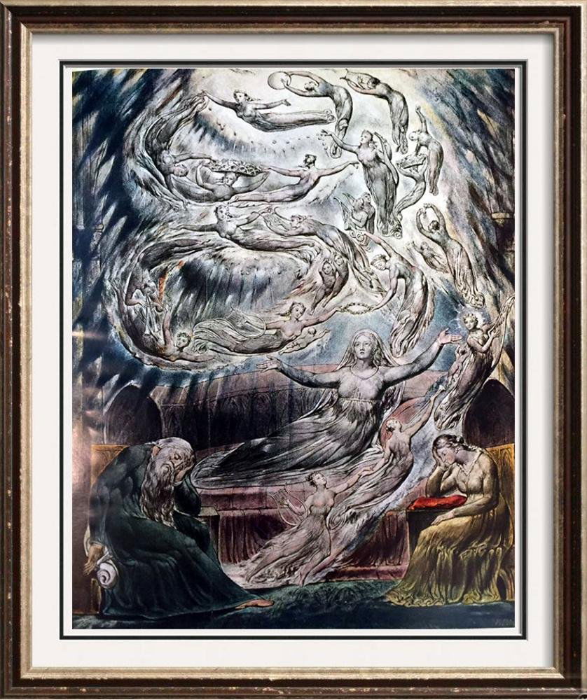 Masterpieces of British Painting by William Blake: The: Artist Name: British Paintings | Title of Art: (Plate Eight) William Blake: The Dream of Queen Katharine c.1807-27 | Medium: Fine Art Print from Museum Artist | Unsigned & Unnumbered | Art Size: Appro