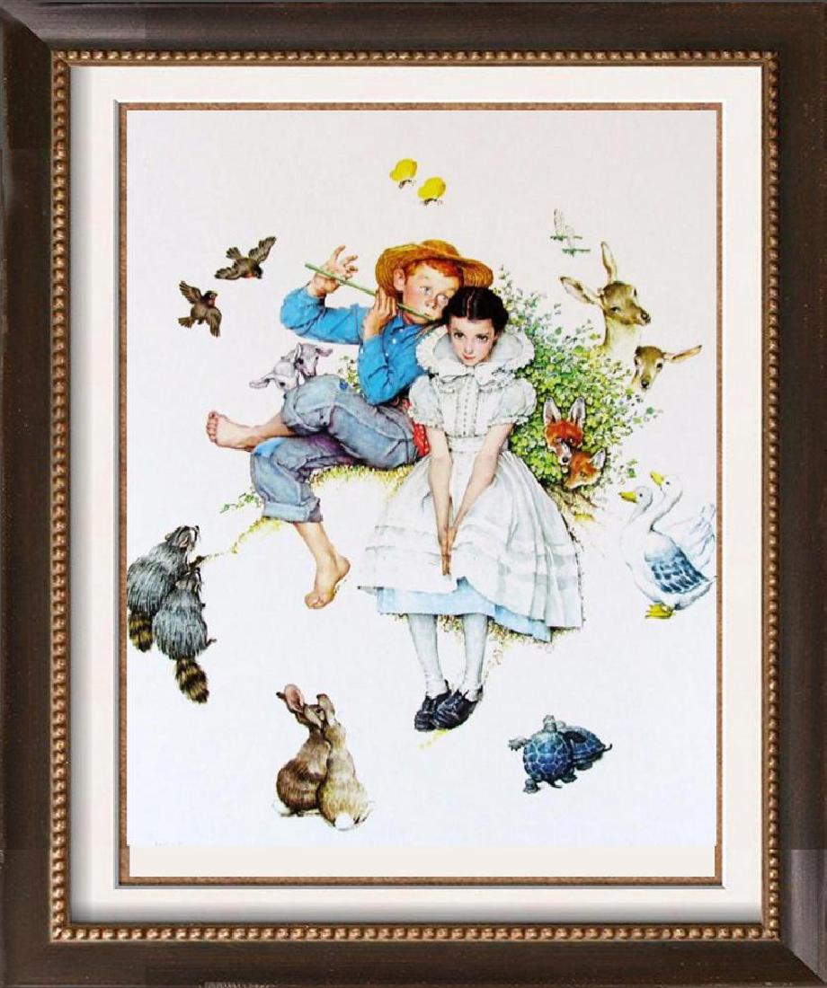 Norman Rockwell Vintage Plate Signed Lithograph Dealer (1 of 3)