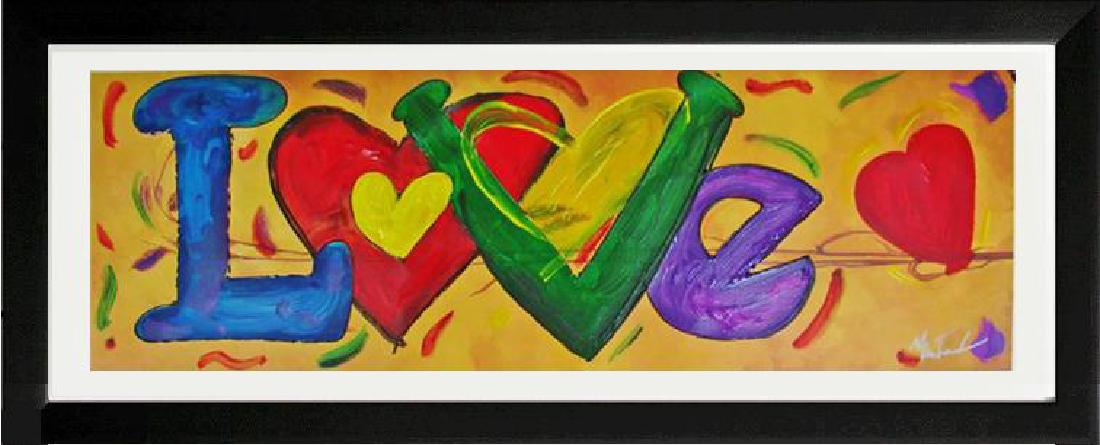 Pop Canvas Heart Series Signed Original Mixed Media (1 of 4)