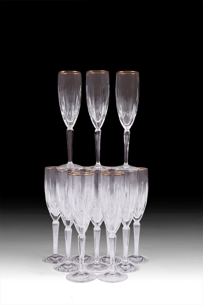 Lenox Clarity Gold Crystal Champagne Flutes
