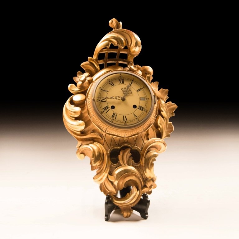 Louis XVI-style Gilt Wood Wall Clock 19th Century (1 of 5)
