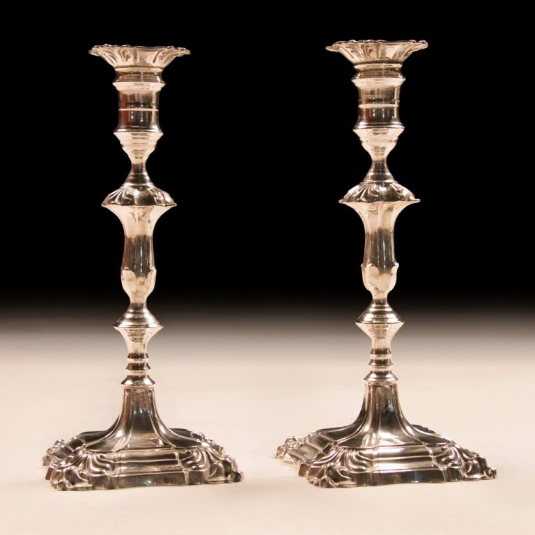 Pair of Sterling Silver Candlesticks (1 of 5)