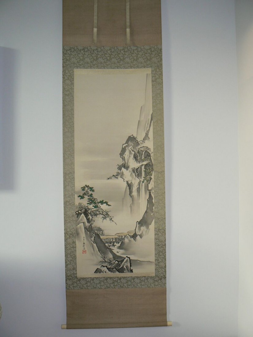 Japanese painting landscape by KanoTanrei (1857-1931) (1 of 10)