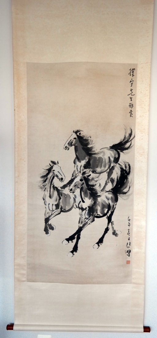 Chinese original painting '3 horses' by Xubeihong (1 of 3)
