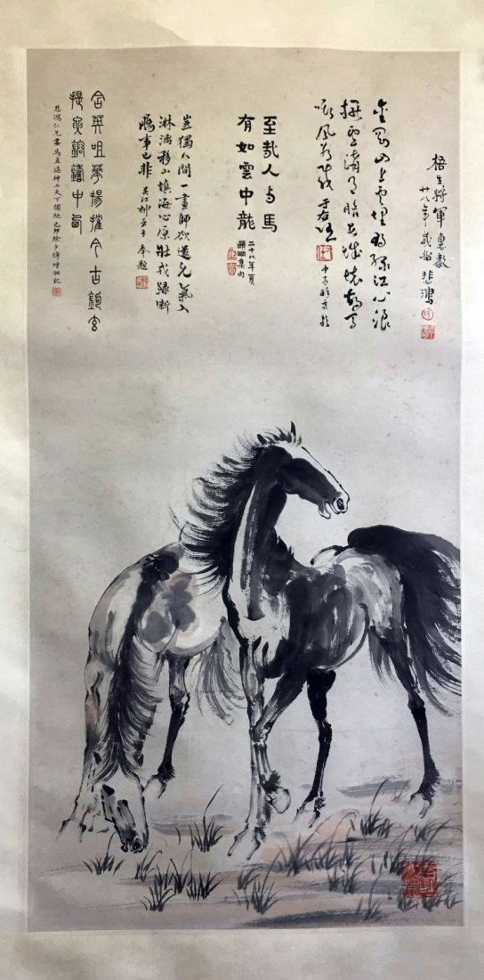Chinese original  painting '2 horses' by Xubeihong (1 of 6)