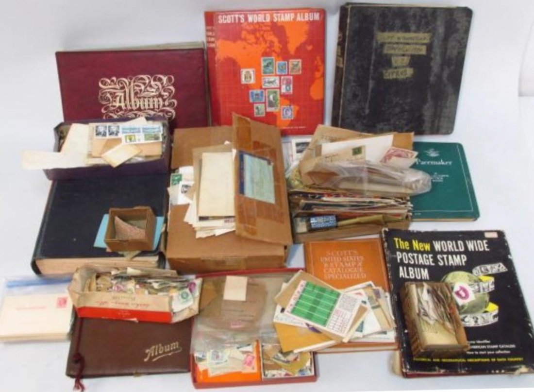 US & WW Stamp Collection mint-used in two boxes. (1 of 4)