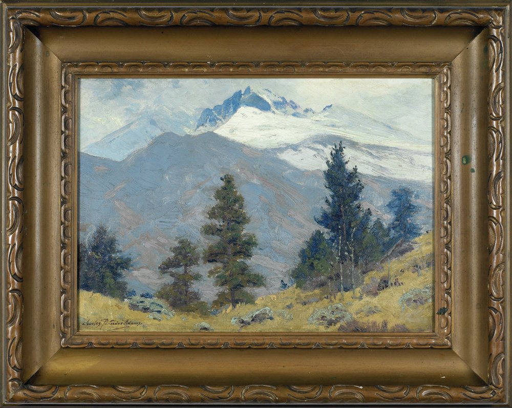 Charles Partridge Adams (1858-1942): Colorado High Country, 10" x 14", Oil on canvas, Signed lower left Charles Partridge Adams