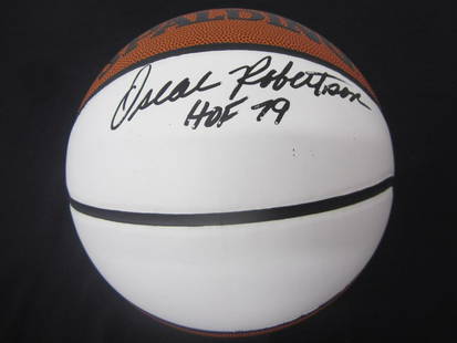 Oscar Robertson Signed Spalding Basketball (authentication Direct Coa