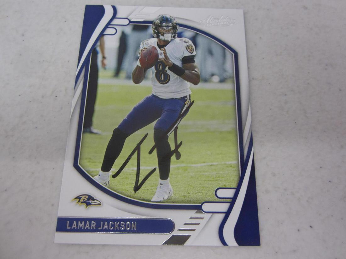 Lamar Jackson Ravens Signed Card COA (1 of 2)