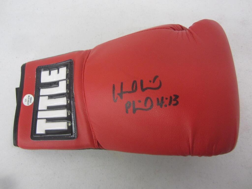 Evander Holyfield Signed Boxing Glove COA (1 of 2)