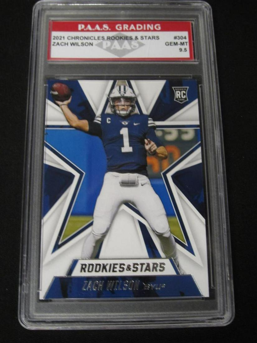 2021 CHRONICLES ROOKIES AND STARS ZACH WILSON RC #304 GEM MINT 9.5 SPORTS CARD (1 of 1)