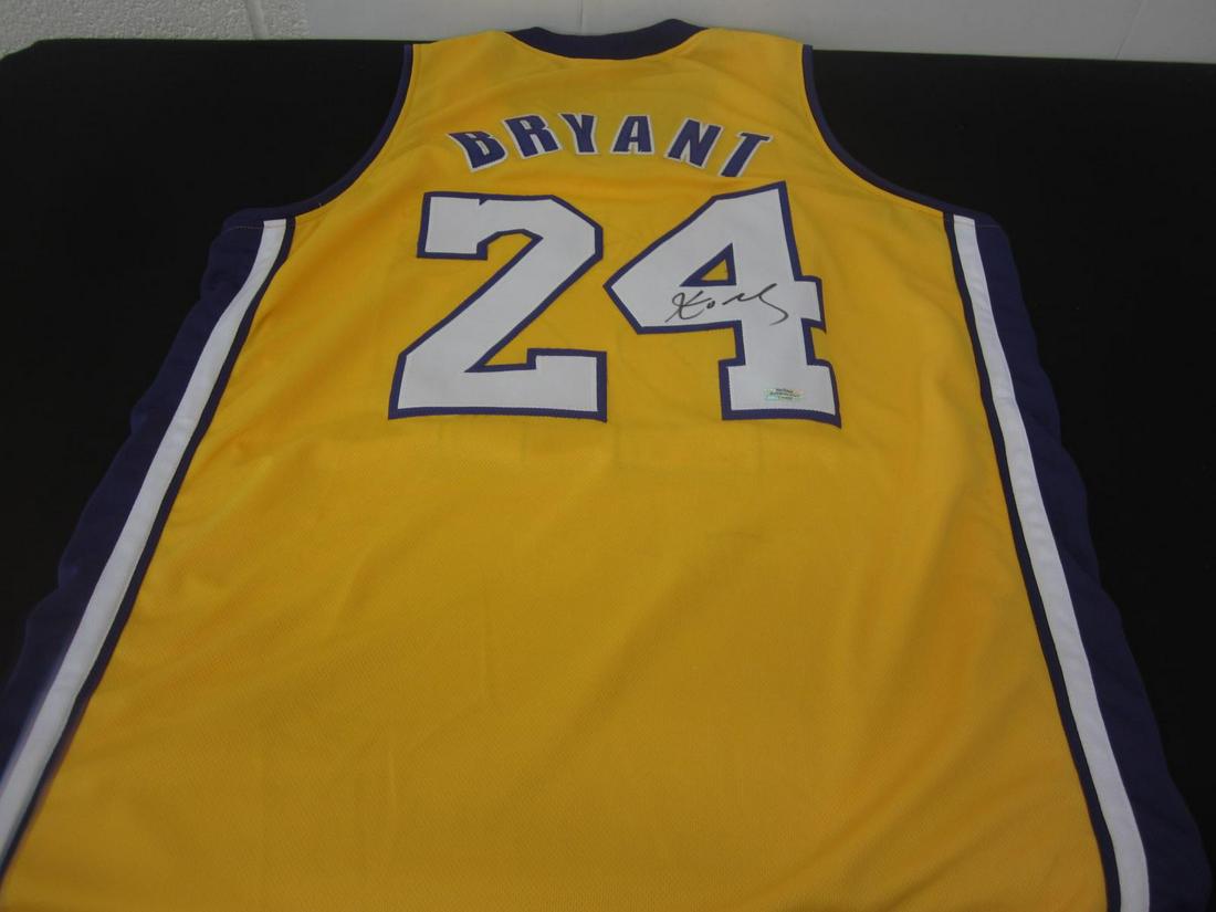 KOBE BRYANT SIGNED BASKETBALL JERSEY WITH COA LAKERS (1 of 3)