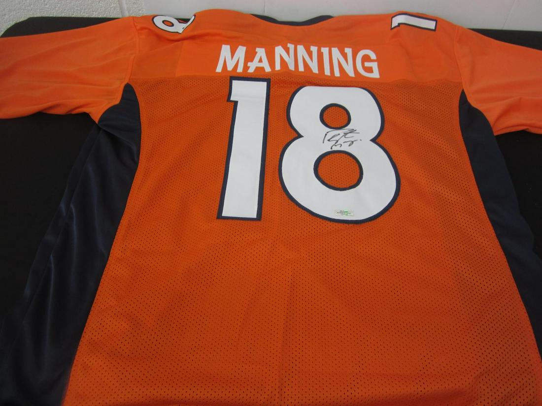 PEYTON MANNING SIGNED FOOTBALL JERSEY WITH COA BRONCOS (1 of 3)
