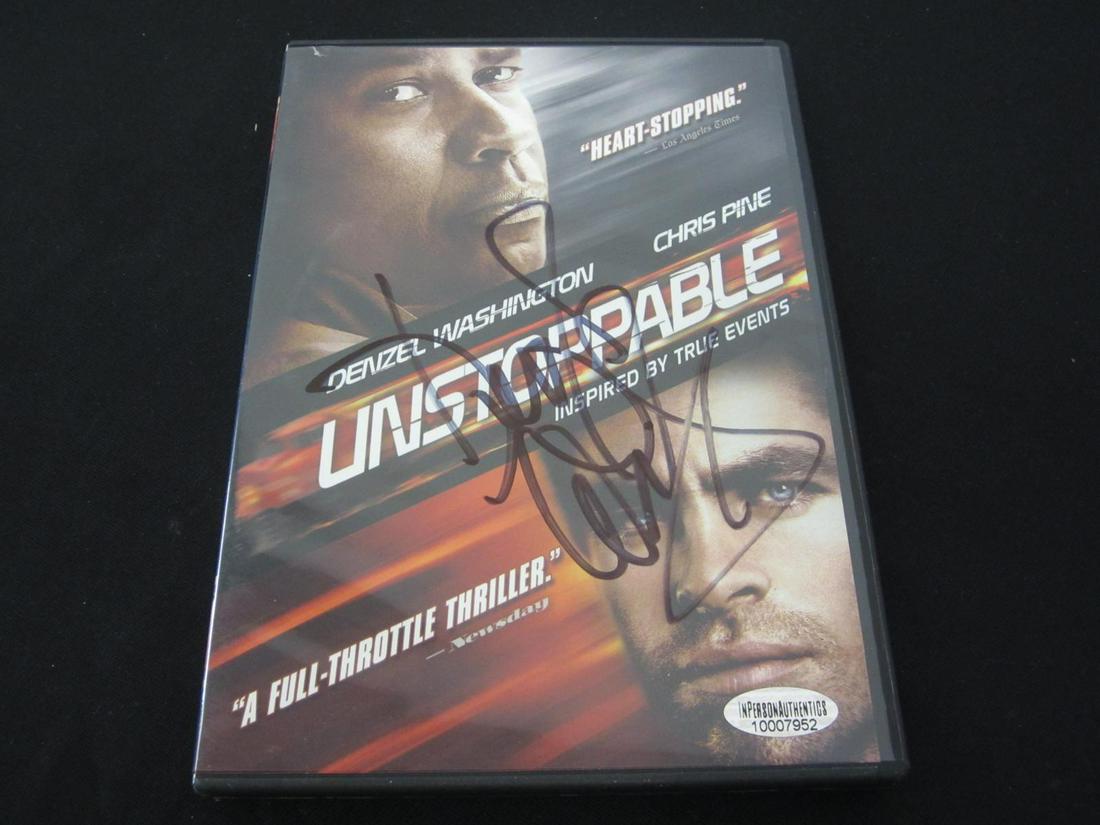 DENZEL WASHINGTON SIGNED DVD COVER WITH COA UNSTOPPABLE (1 of 2)