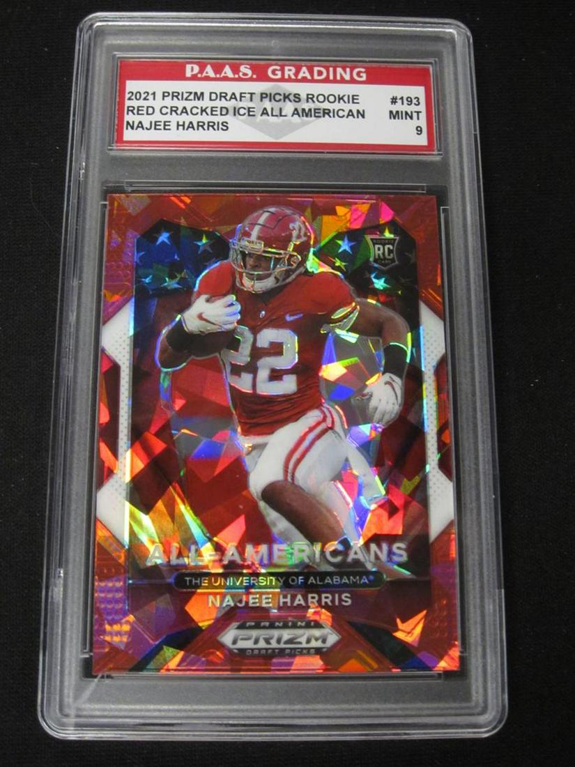 2021 PRIZM DRAFT PICKS ROOKIE RED CRACKED ICE ALL-AMERICANS NAJEE HARRIS #193 MINT 9 SPORTS CARD (1 of 1)