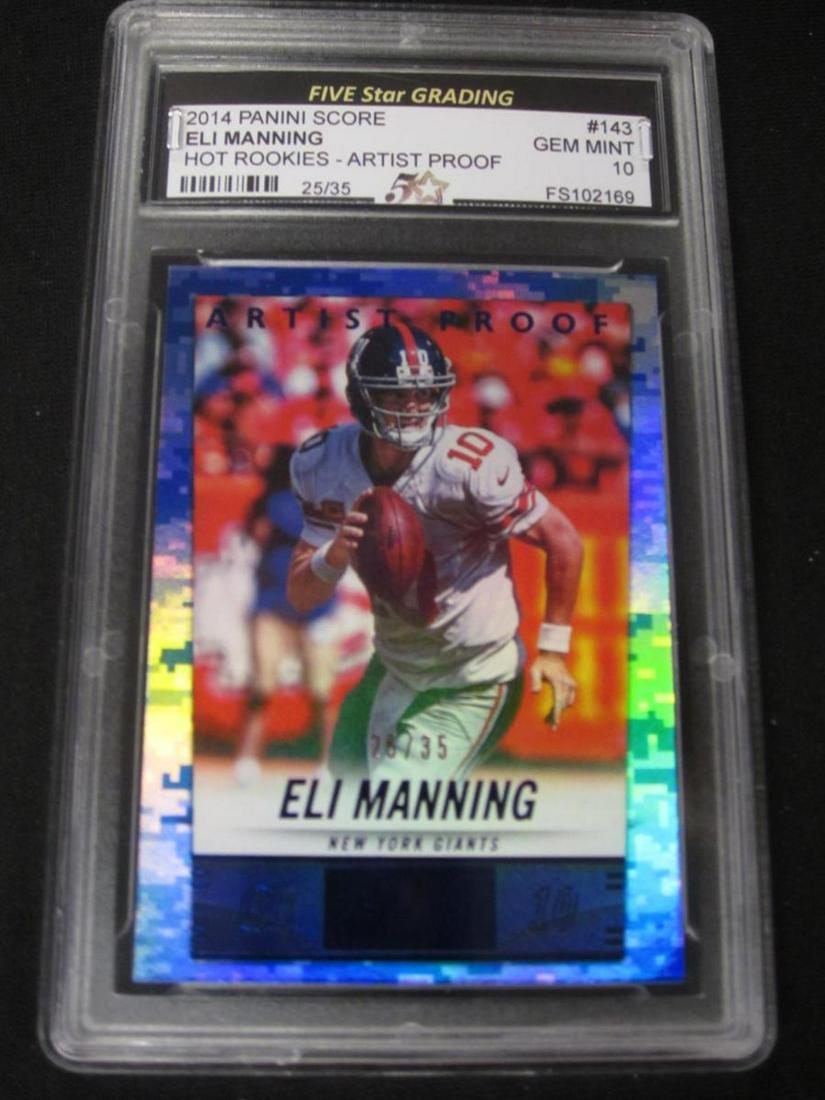 2014 SCORE ELI MANNING HOT ROOKIES ARTIST PROOF 25/35 #143 GEM MINT 10 SPORTS CARD (1 of 1)