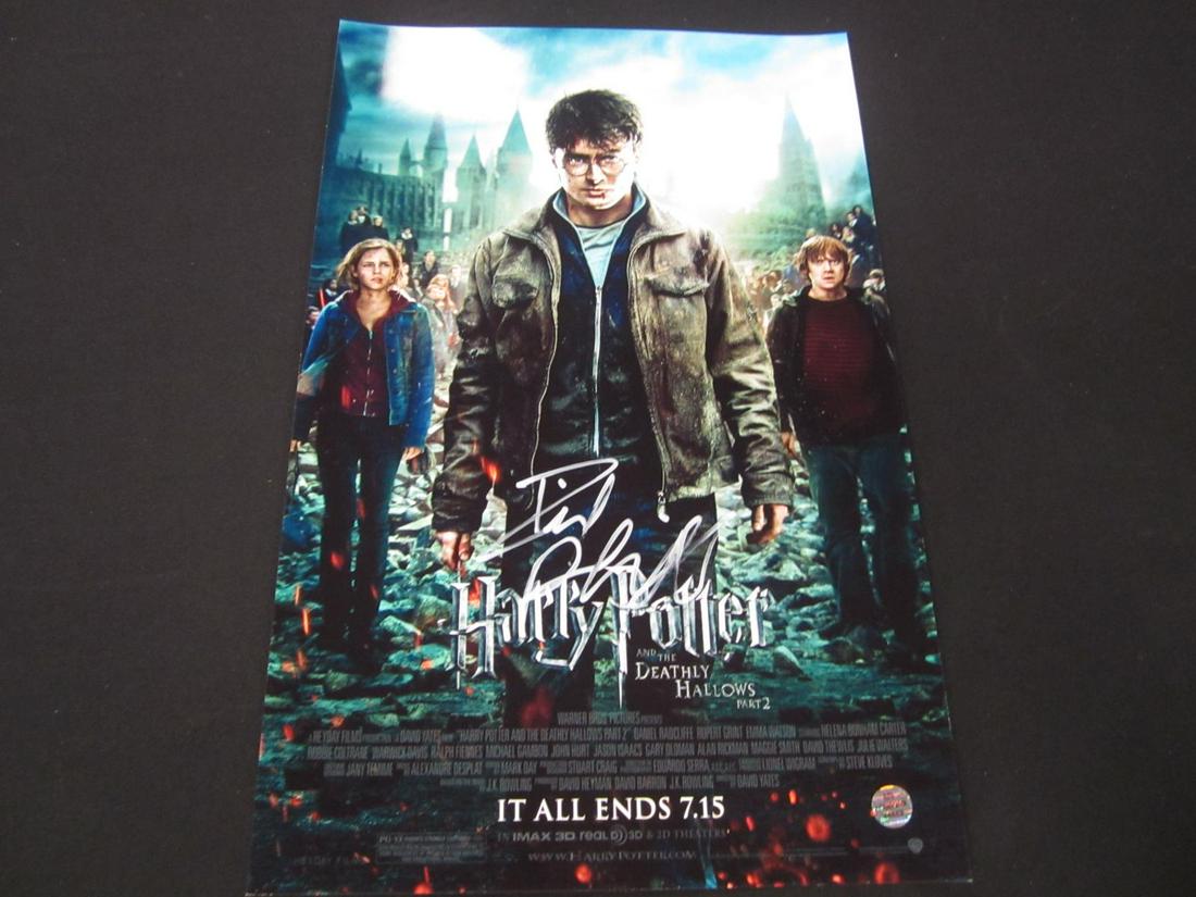 DANIEL RADCLIFFE SIGNED 11X17 MOVIE POSTER WITH COA HARRY POTTER (1 of 2)