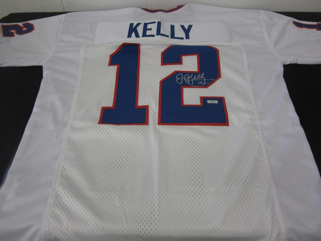 JIM KELLY SIGNED FOOTBALL JERSEY WITH COA BILLS (1 of 3)