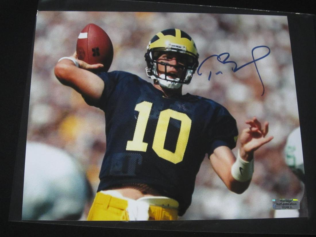 TOM BRADY SIGNED 8X10 PHOTO WITH COA MICHIGAN (1 of 2)