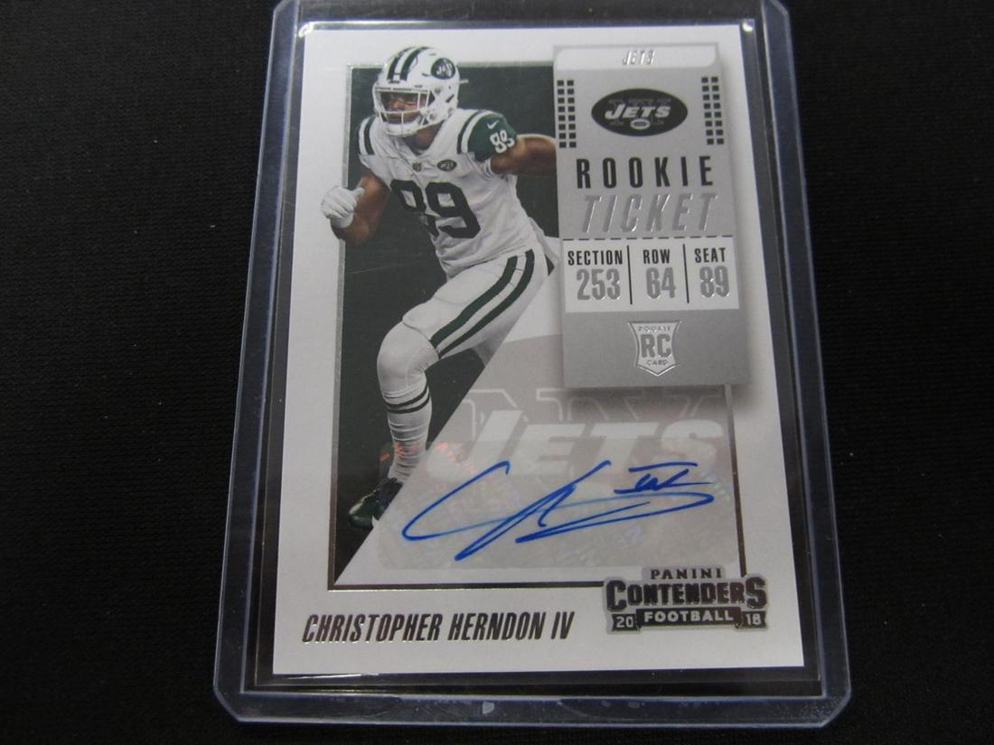 2018 CONTENDERS ROOKIE TICKET AUTO CHRISTOPHER HERNDON #175 SPORTS CARD (1 of 1)