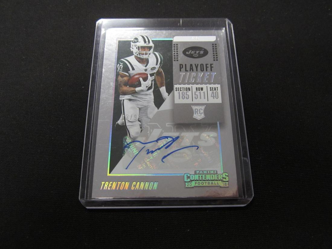 2018 CONTENDERS PLAYOFF TICKET ROOKIE AUTO TRENTON CANNON #169 SPORTS CARD (1 of 1)
