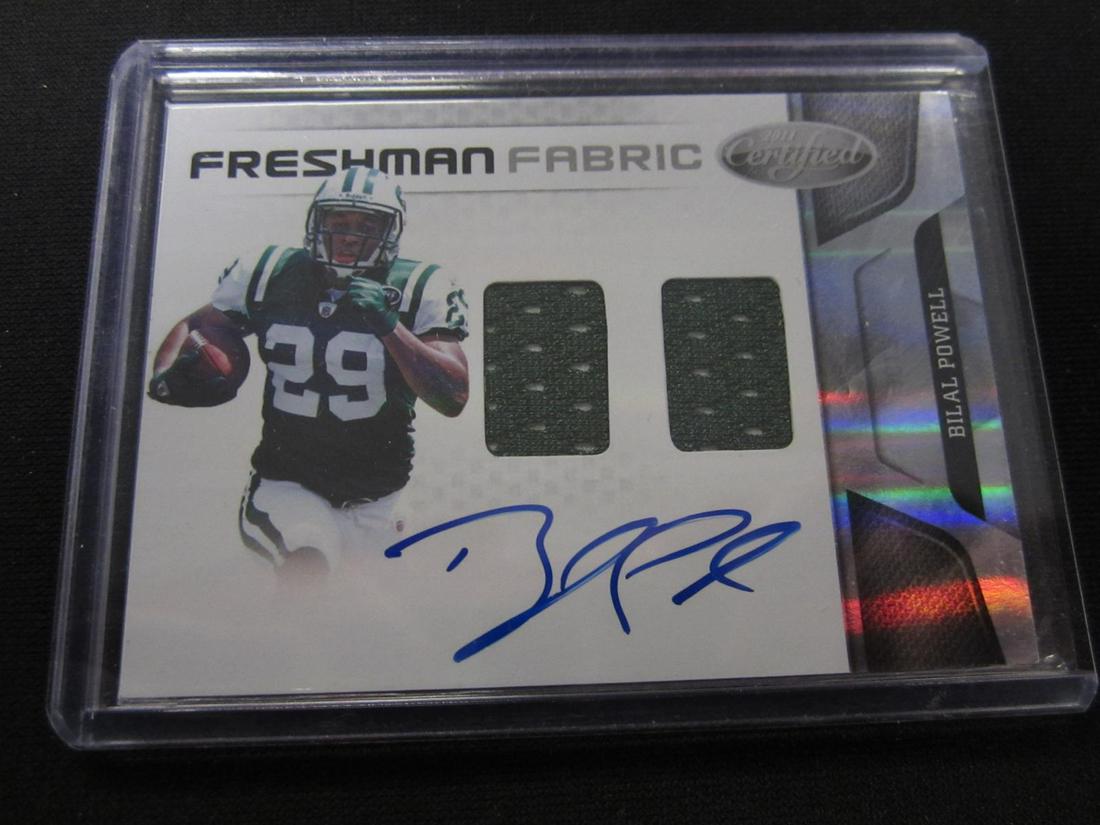 2011 CERTIFIED FRESHMAN FABRIC AUTO 161/499 BILAL POWELL #285 SPORTS CARD (1 of 1)