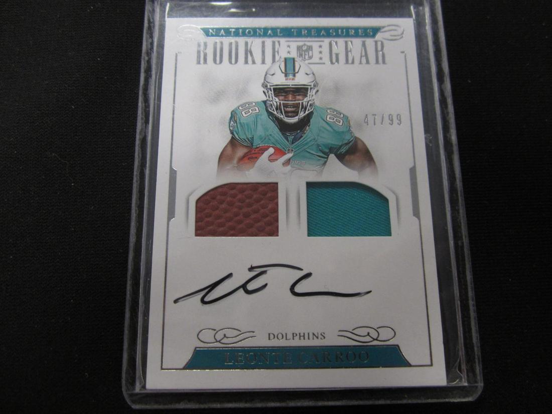 2016 NATIONAL TREASURES ROOKIE GEAR AUTO 47/99 LEONTE CARROO #17 SPORTS CARD (1 of 1)