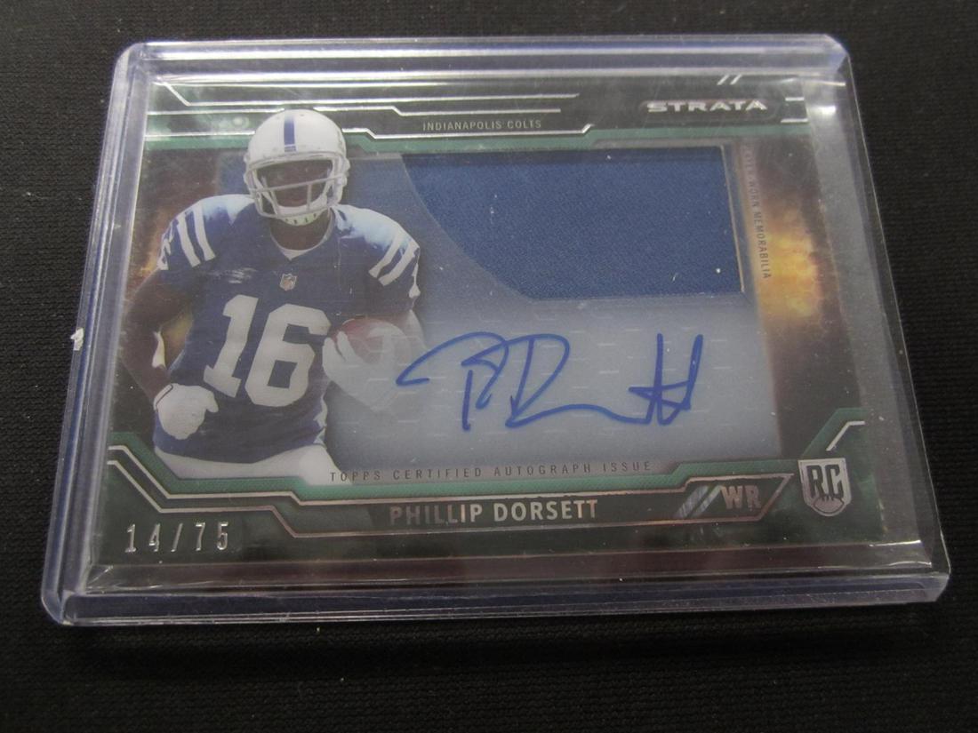 2015 TOPPS STRATA AUTO ROOKIE RELIC 14/75 PHILLIP DORSETT #CCAP-PD SPORTS CARD (1 of 1)