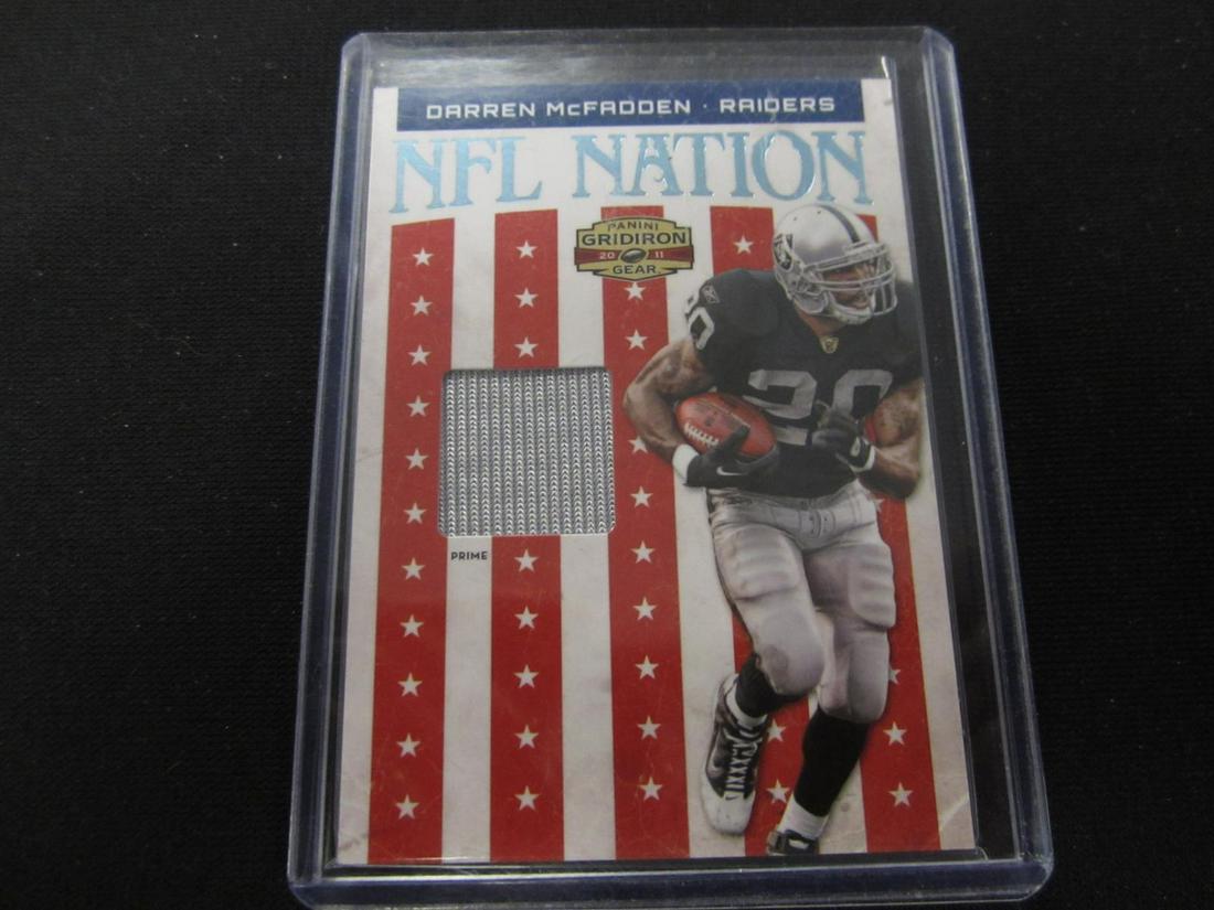 2011 GRIDIRON GEAR NFL NATION RELIC 26/50 DARREN MCFADDEN #5 SPORTS CARD (1 of 1)