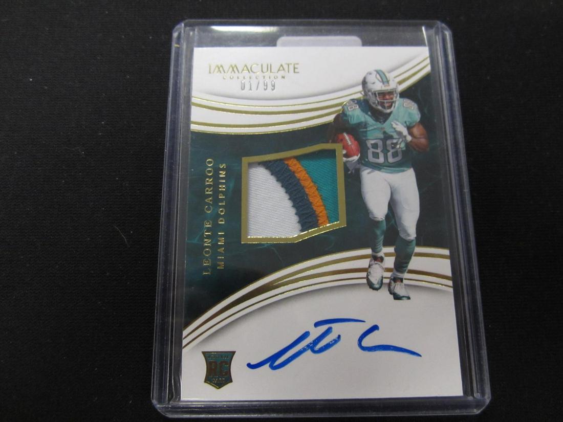 2016 IMMACULATE COLLECTION ROOKIE JERSEY AUTO 1/99 LEONTE CARROO #132 SPORTS CARD (1 of 1)